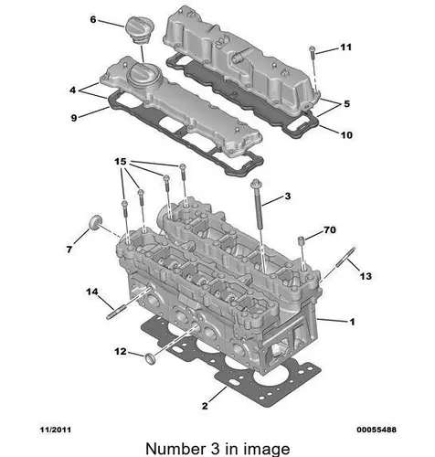 PSA 0204a5 - БОЛТ ГБЦ