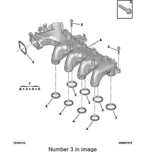 PSA 0348r4 - прокладка коллектора впускного