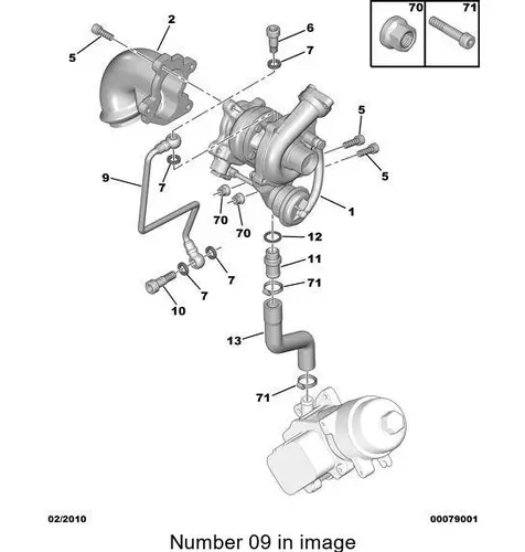 PSA 037962 - масляная трубка