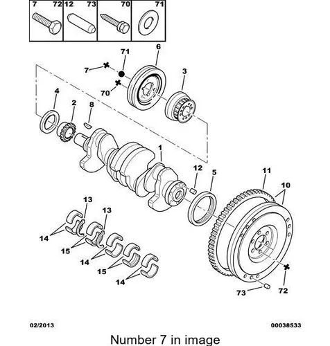 PSA 051660 - болт шкива коленвала