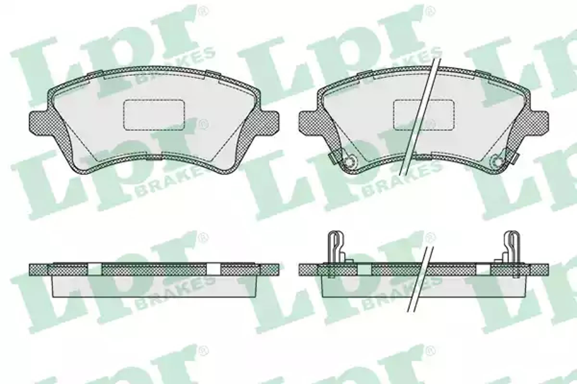 AP 05p1002 - КОЛОДКИ ТОРМОЗНЫЕ TOYOTA COROLLA (E12) 1.4/1.6/1.8/2.0 00>02/02> ПЕРЕДНИЕ