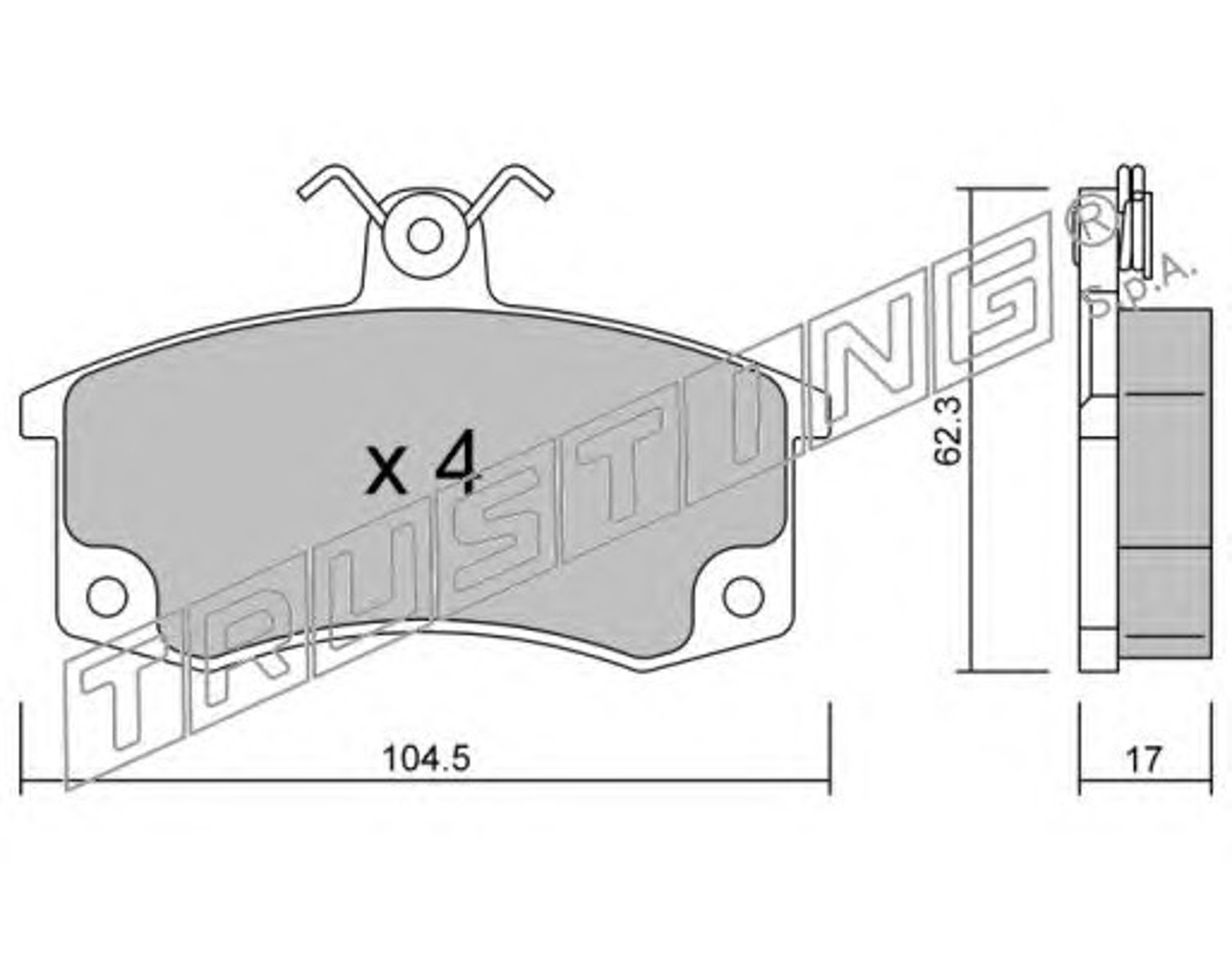 TRUSTING 0640 - колодки дисковые передние