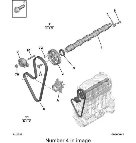 PSA 080732 - сальник р/в! 36x50x8\ Peugeot 307 1.4 16V DOHC 02>