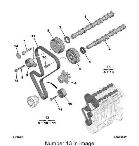 PSA 0831v0 - рем.к-кт ГРМ