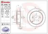 BREMBO 08a44611 - Диск тормозной
