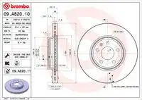 BREMBO 09a82010 - Диск тормозной