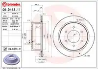 BREMBO 09d41311 - Диск тормозной