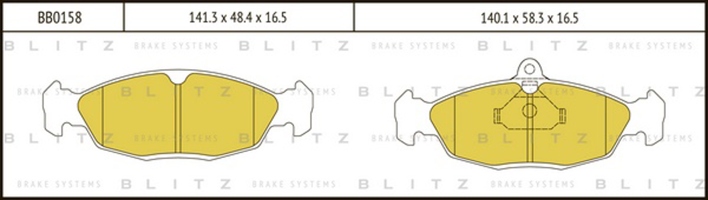 BLITZ BB0158 - Тормозные колодки 