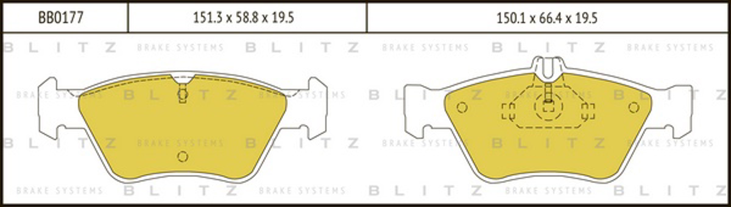 BLITZ BB0177 - Тормозные колодки 
