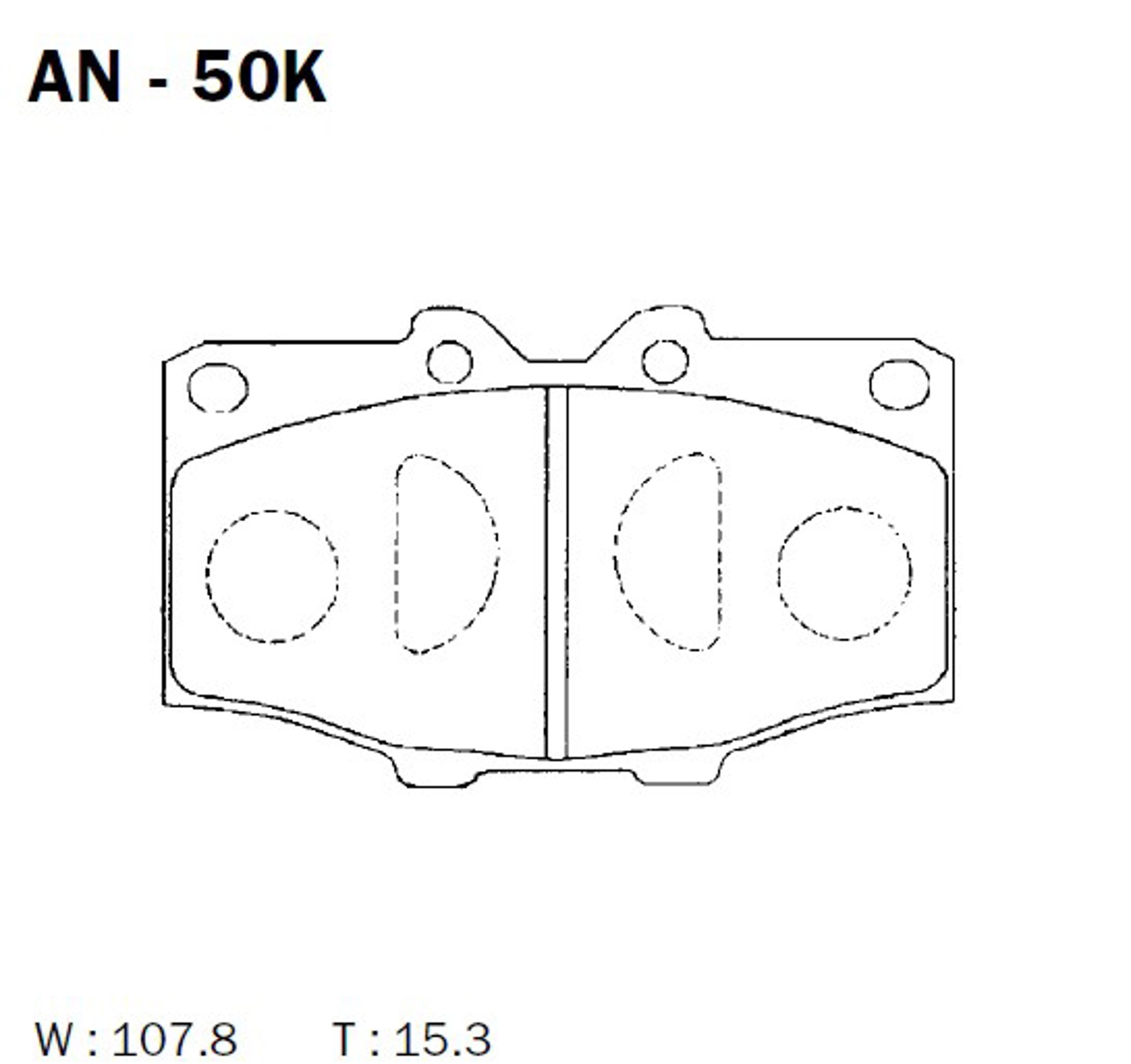 AKEBONO AN-50K - Тормозные колодки 