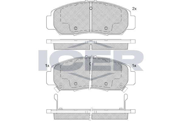 ICER 181543 - Тормозные колодки 