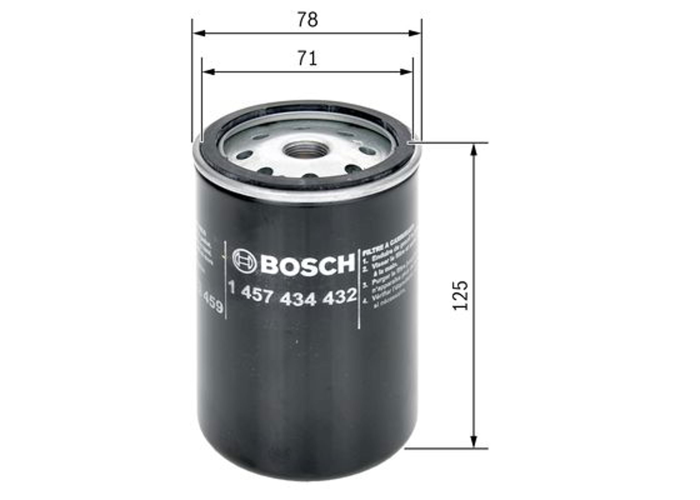BOSCH 1457434432 - Топливный фильтр