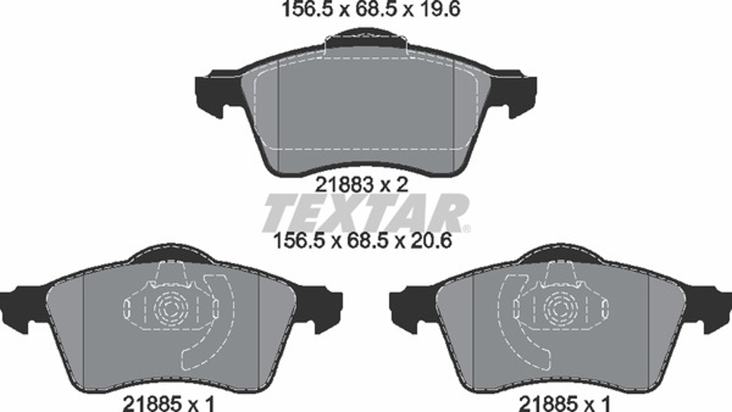 TEXTAR 2188302 - Тормозные колодки 