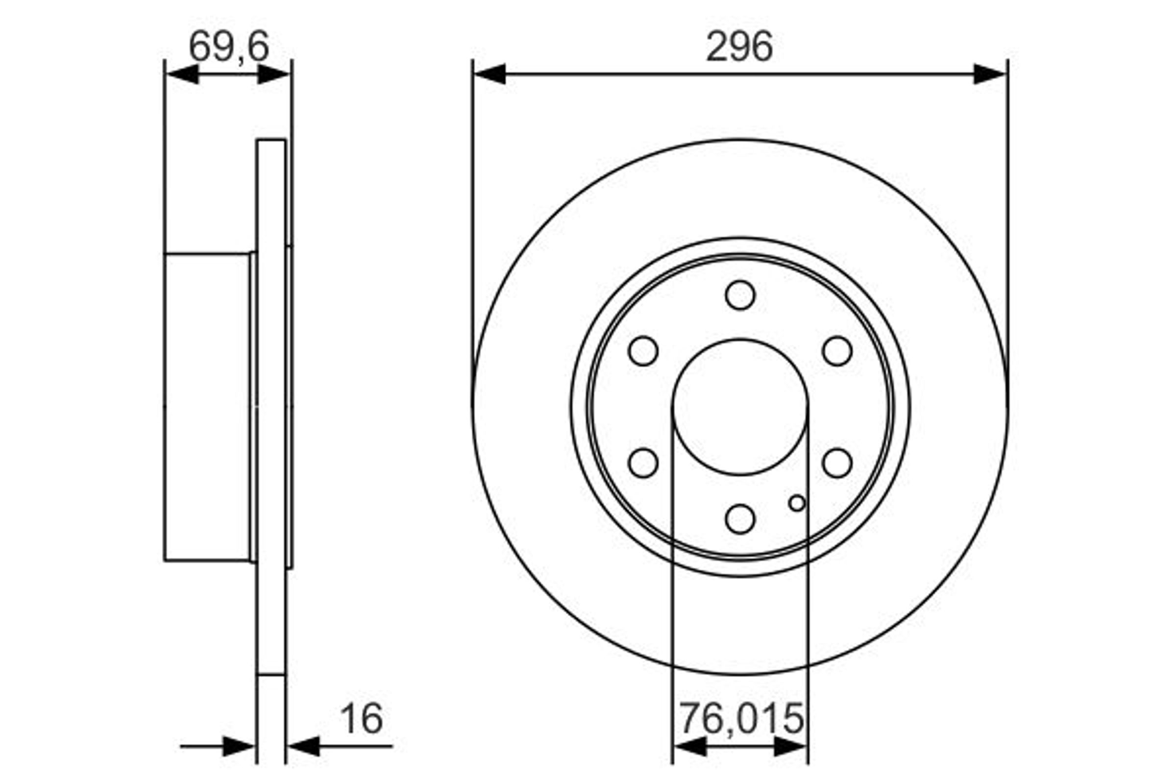 BOSCH 0986479A51 - Тормозные диски