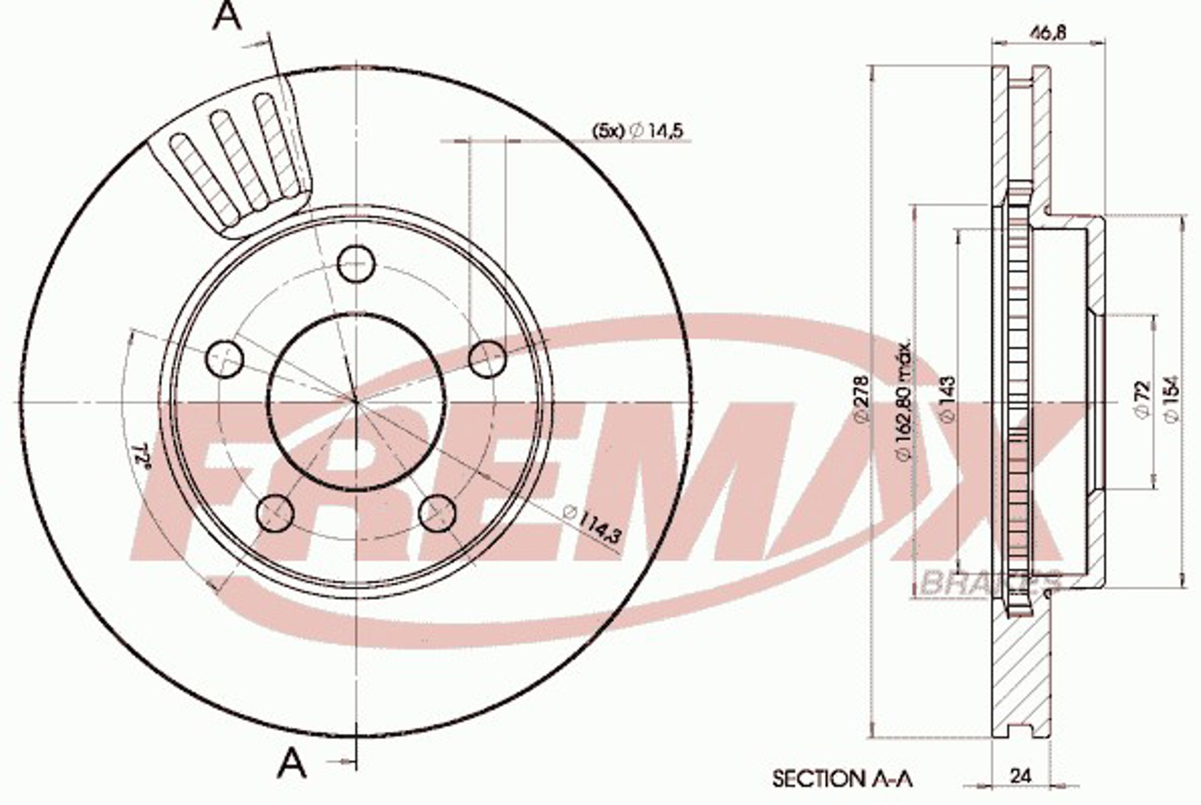 FREMAX BD-4093 - Тормозные диски