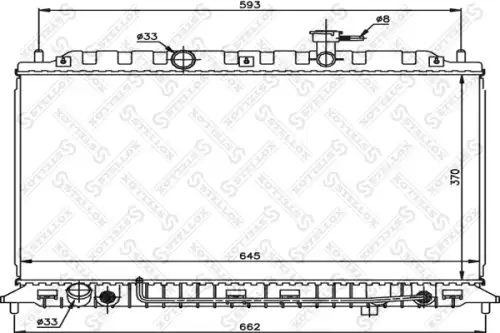 STELLOX 1025466sx - радиатор системы охлаждения! МКПП\ KIA Rio 1.4-1.6i 16V 05>