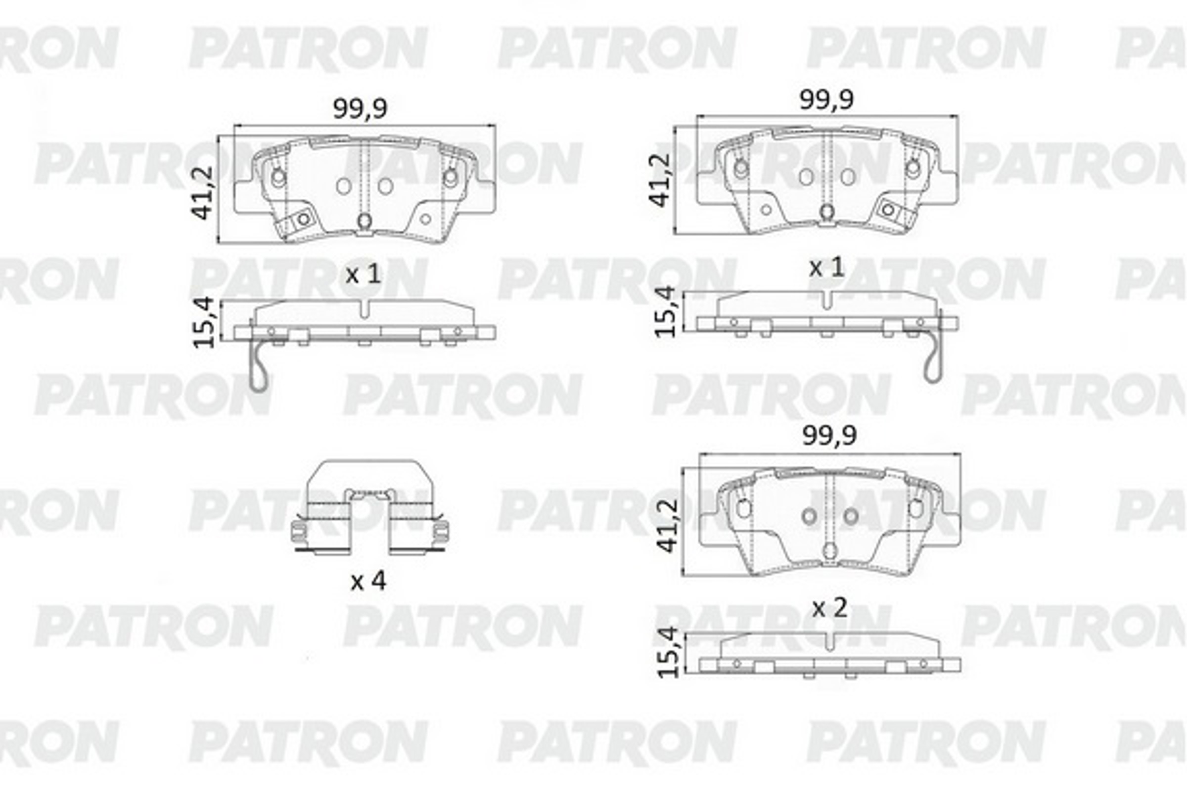 PATRON PBP048 - Тормозные колодки 