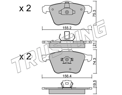 TRUSTING 6150 - Тормозные колодки 