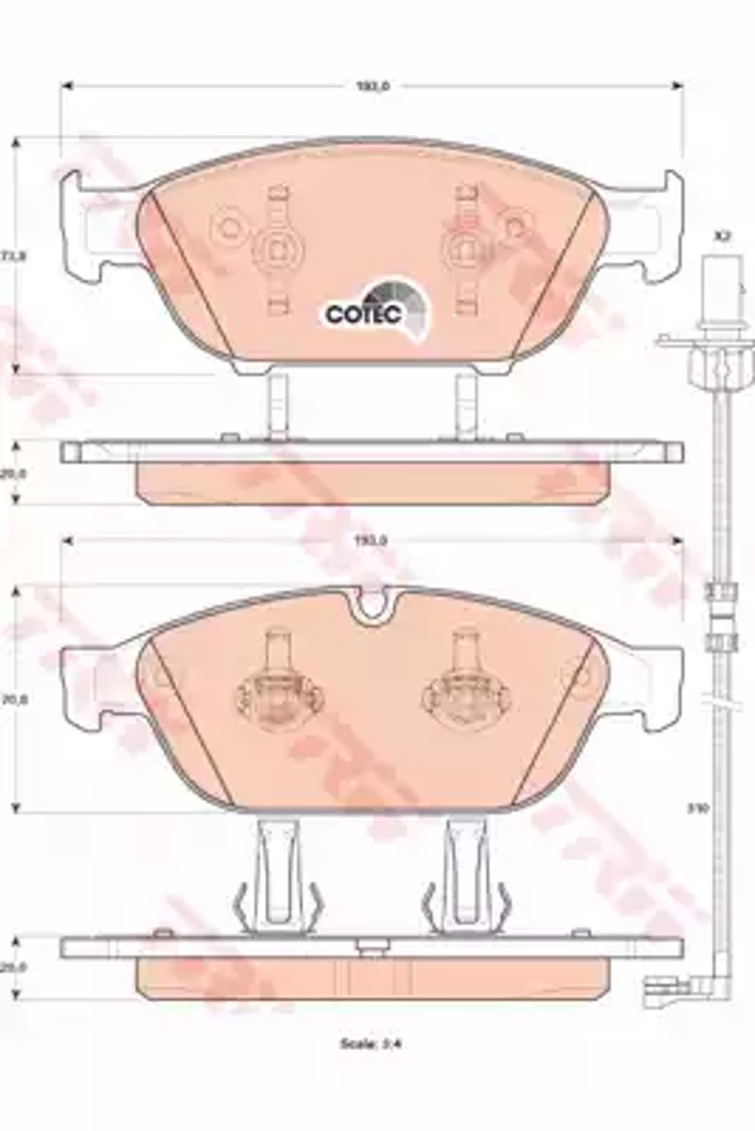 TRW GDB1897 - Тормозные колодки 