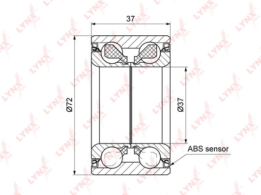 LYNXAUTO WB-1284 - Ступичный подшипник