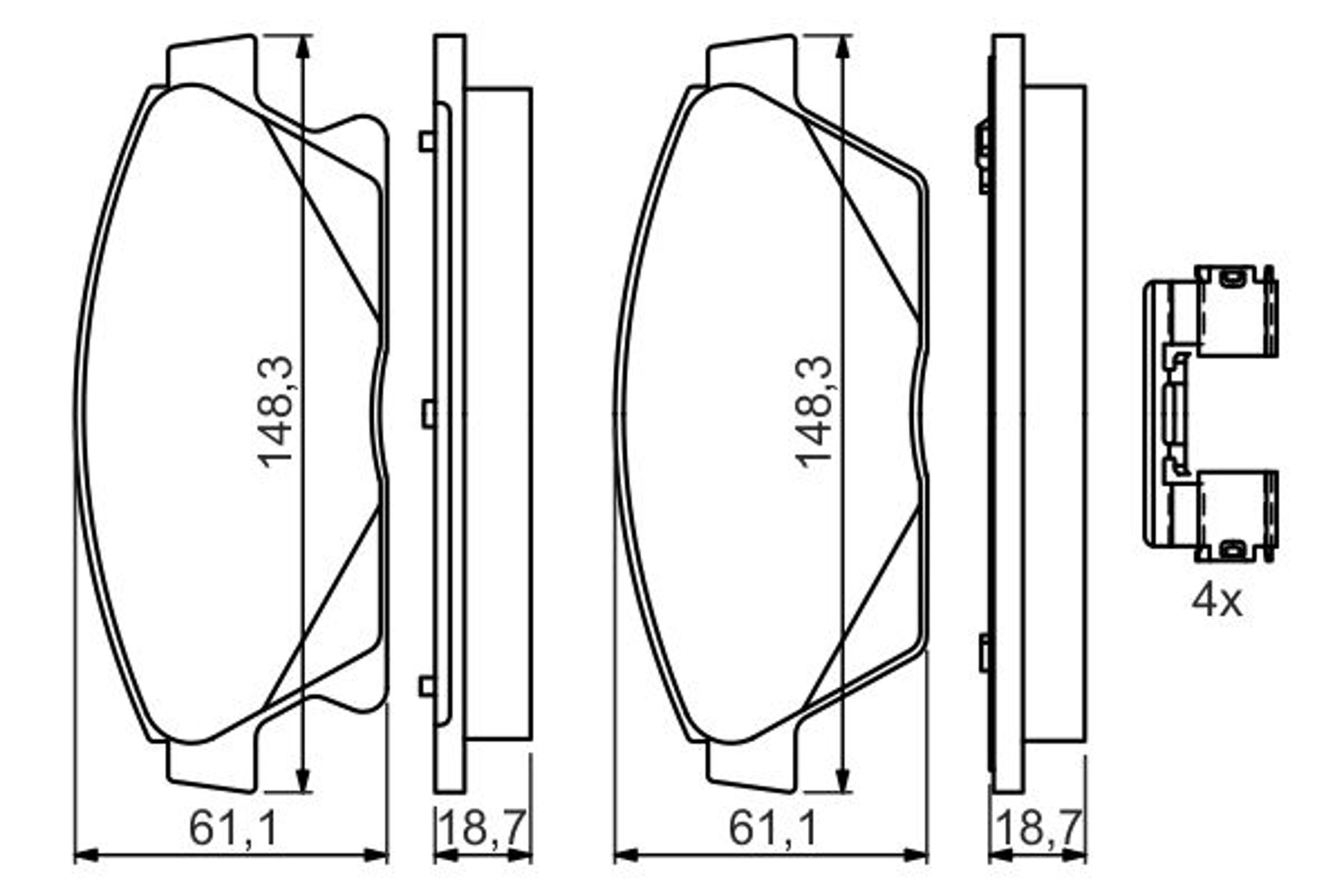 BOSCH 0986494657 - Тормозные колодки 