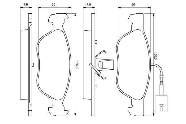 BOSCH 0 986 424 593 - Тормозные колодки 