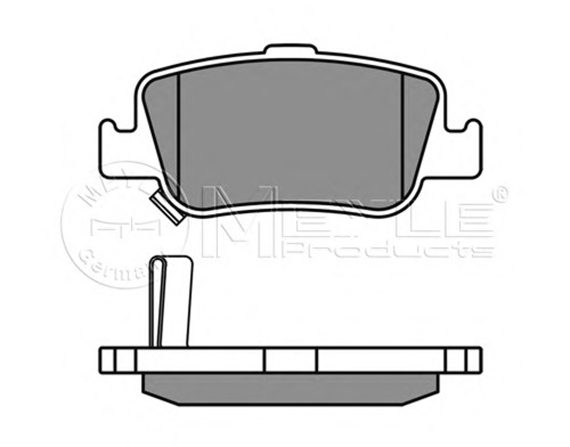 MEYLE 025 246 6415/W - Тормозные колодки 