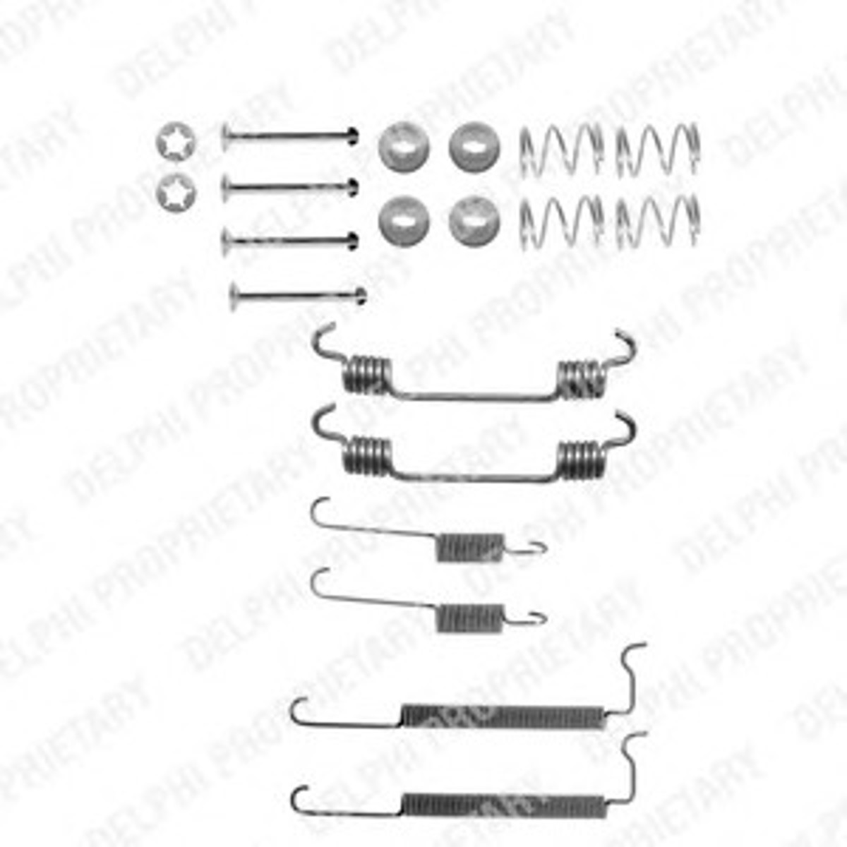 DELPHI LY1134 - Ремкомплект тормозных колодок ручника