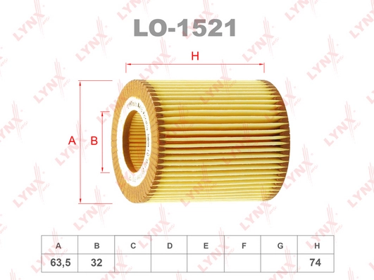 LYNXAUTO LO-1521 - Масляный фильтр