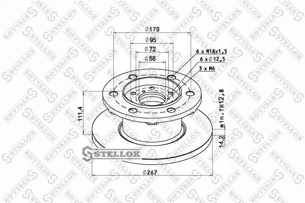 STELLOX 85-00735-SX - Тормозные диски
