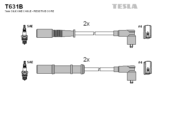 TESLA T631B - Высоковольтные провода