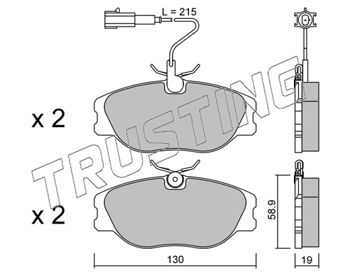 TRUSTING 074.1 - Тормозные колодки 