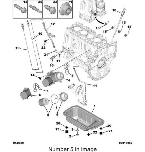 PSA 1103s0 - прокладка корпуса масляного фильтра