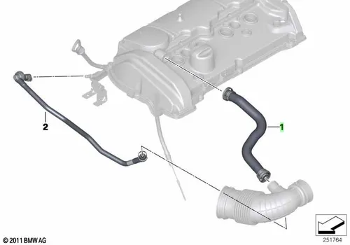 BMW 11157608144 - Шланг для прокачки ! \BMW 1' F20, LCI, F21, 3' F30, F31, F35,
