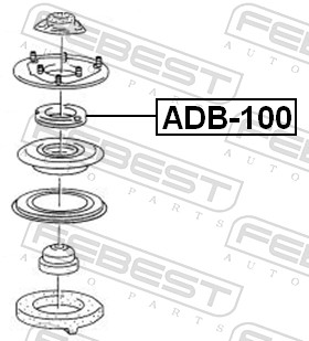 FEBEST ADB-100 - Опорный подшипник