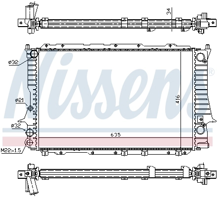 NISSENS 60457 - Радиатор охлаждения