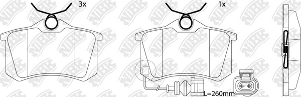 NIBK PN0019W - Тормозные колодки 