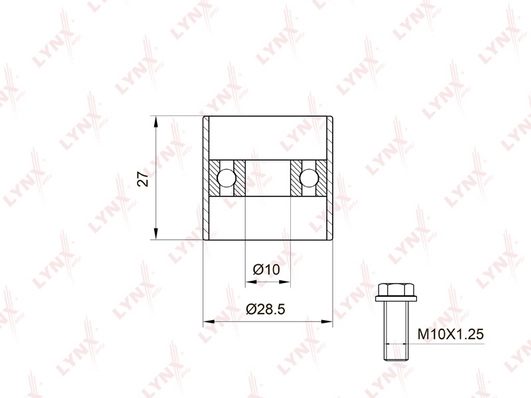 LYNXAUTO PB-3003 - Обводной ролик ГРМ