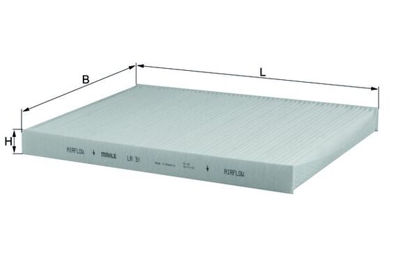 MAHLE LA 31 - Салонный фильтр