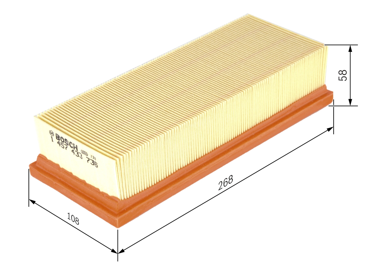 BOSCH 1 457 433 736 - Воздушный фильтр