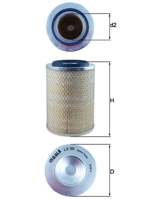 KNECHT LX 99 - Воздушный фильтр