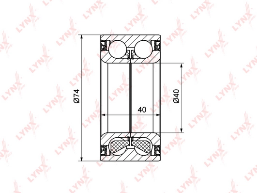 LYNXAUTO WB-1192 - Ступичный подшипник