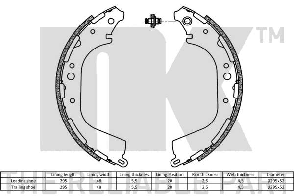 NK 2722564 - Барабанные колодки