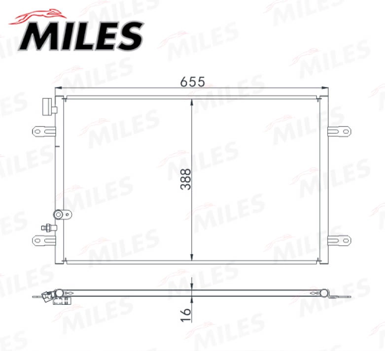 MILES ACCB073 - Радиатор кондиционера