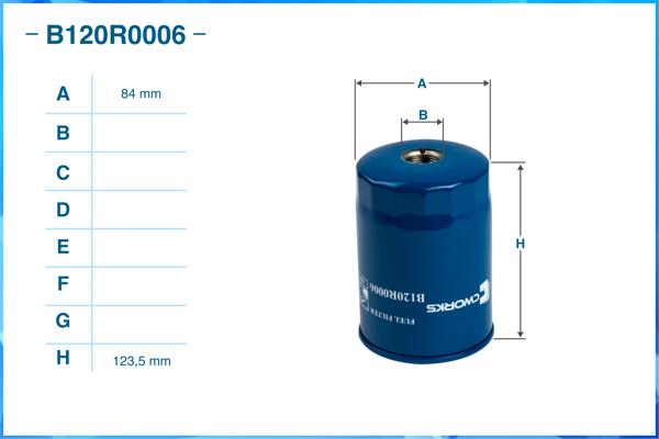 CWORKS B120R0006 - Топливный фильтр