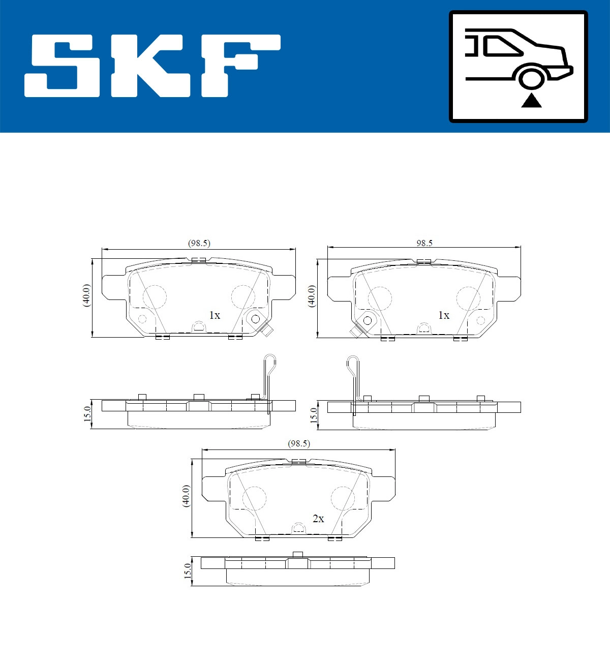 SKF VKBP 90192 A - Тормозные колодки 