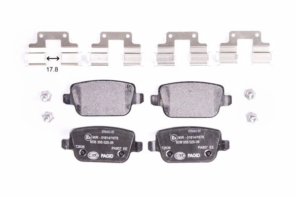 HELLA 8DB 355 025-361 - Тормозные колодки 