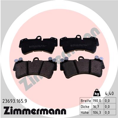 ZIMMERMANN 23693.165.9 - Тормозные колодки 