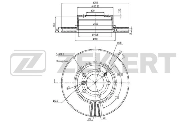 ZEKKERT BS-5611 - Тормозные диски