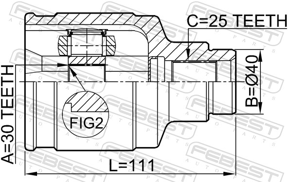 FEBEST 0811-1003 - ШРУС